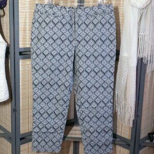 Charter Club Black & White Tile Print Classic Fit Pant